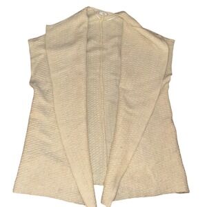 MNG‎ Suit Cream Textured Knit Vest Sleeveless Mock Neck